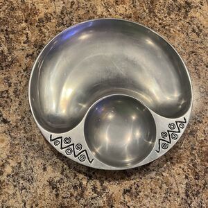 Wilton Armetale Reggae RWP Chip and Dip Bowl Tray 10.5"